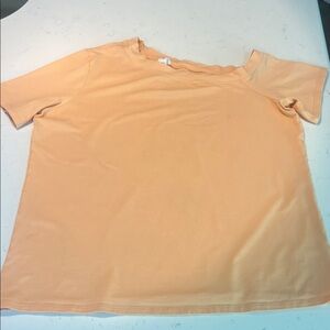 Women's Peach Short-Sleeve Lululemon Top, off the shoulder size L, NW/OT